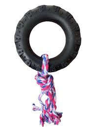 BRINQ CORDA PNEU BORR PRETO   PEQ 10CM