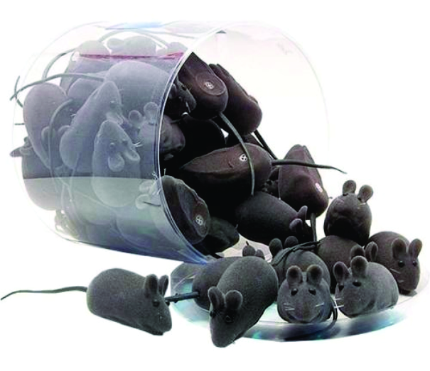 BRINQ GATO RATO REAL PT C/50UN - 230