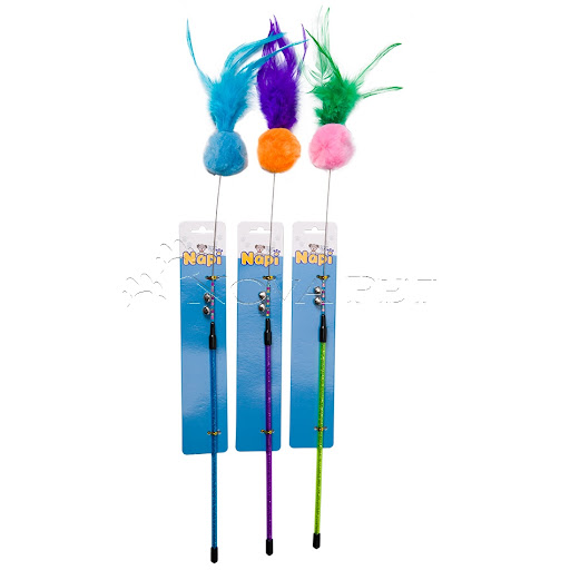 BRINQ GATO VARIN 40CM C/ PENAS/POMPOM