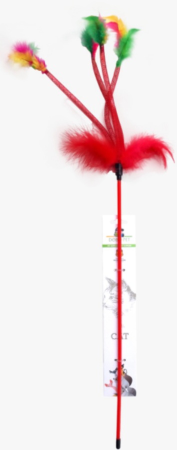 BRINQ GATO VARIN 73CM C/ PENAS/PLUMAS - VR11