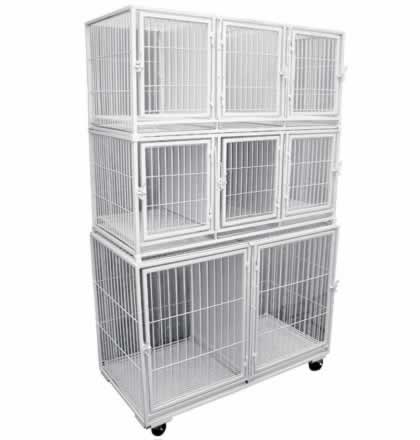 CANIL PRATIC BRANCO DUPLO - 8 COMPART