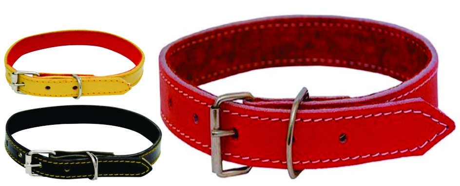 COLEIRA COURO SOLA FORRADA Nº 05