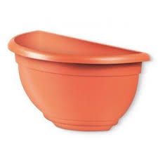 VASO PL PAREDE 27CM C/5UN TELHA - 700