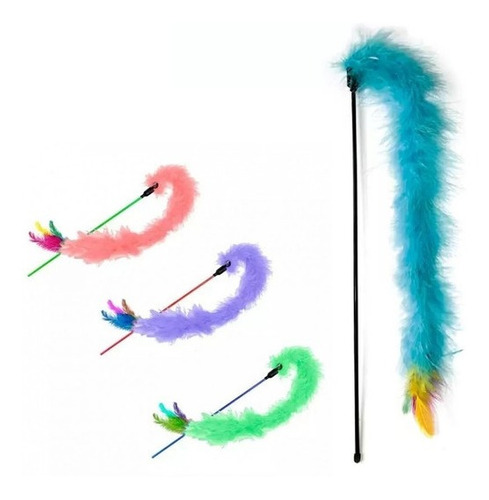 BRINQUEDO GATO VARINHA 40CM PENA/PLUMA-J1526