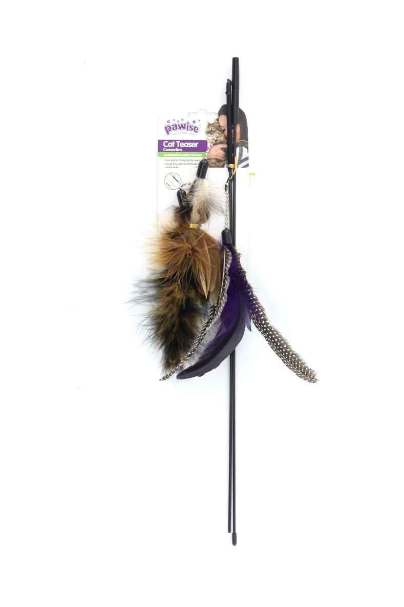 BRINQUEDO GATO VARINHA 48CM PENA/RATO - J1531